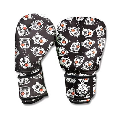 Angry Robot Pattern Print Boxing Gloves
