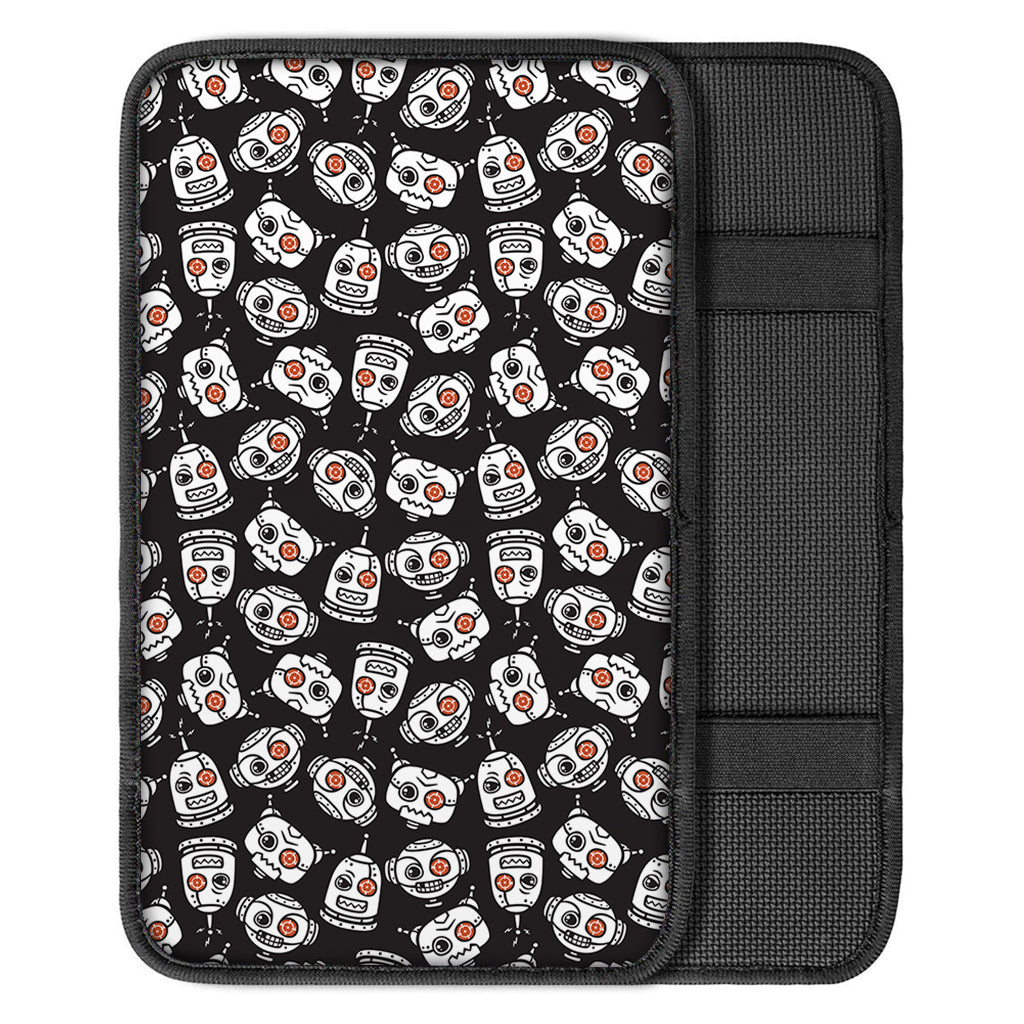 Angry Robot Pattern Print Car Center Console Cover