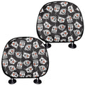 Angry Robot Pattern Print Car Headrest Covers