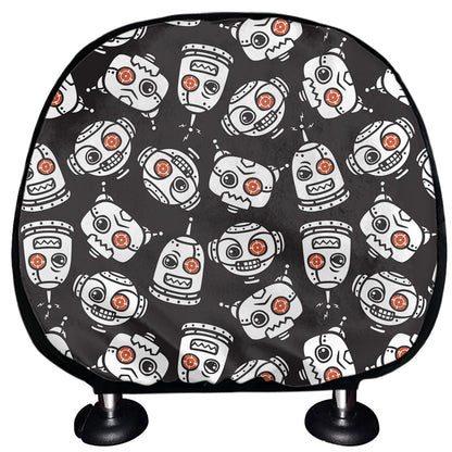 Angry Robot Pattern Print Car Headrest Covers