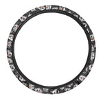Angry Robot Pattern Print Car Steering Wheel Cover