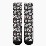 Angry Robot Pattern Print Crew Socks