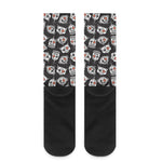 Angry Robot Pattern Print Crew Socks