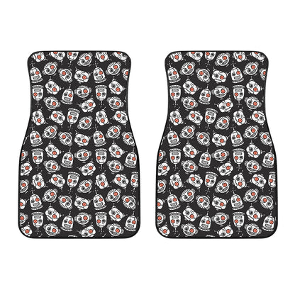 Angry Robot Pattern Print Front Car Floor Mats