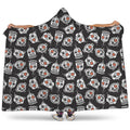 Angry Robot Pattern Print Hooded Blanket