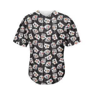 Angry Robot Pattern Print Men's Baseball Jersey