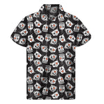 Angry Robot Pattern Print Men's Short Sleeve Shirt