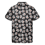 Angry Robot Pattern Print Men's Short Sleeve Shirt