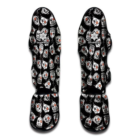 Angry Robot Pattern Print Muay Thai Shin Guard