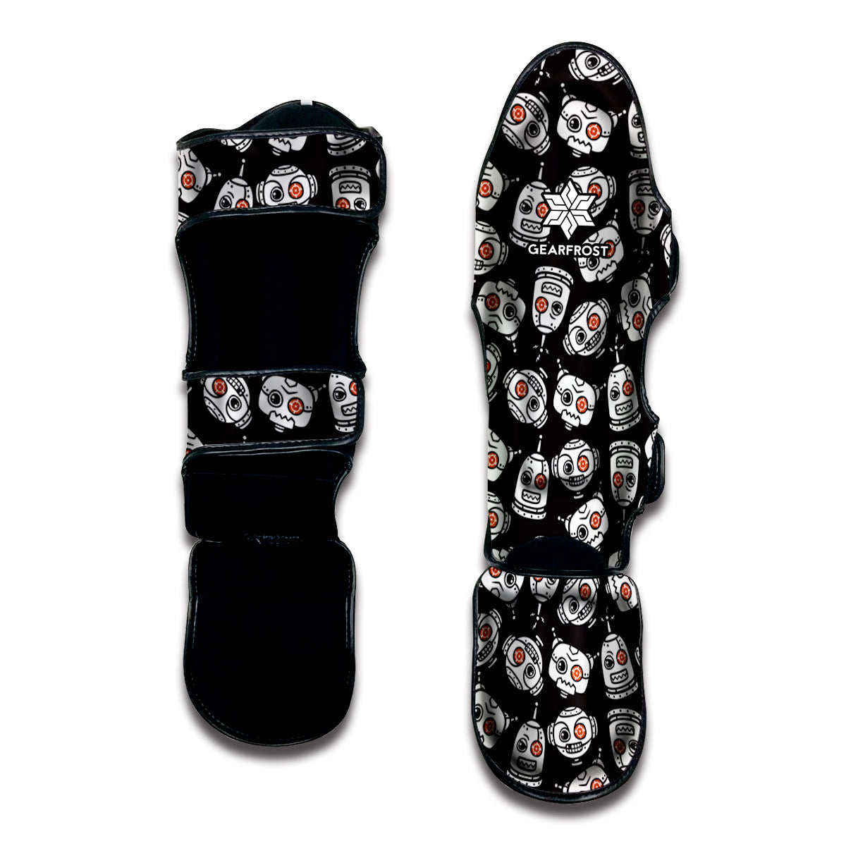 Angry Robot Pattern Print Muay Thai Shin Guard