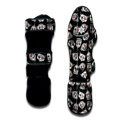 Angry Robot Pattern Print Muay Thai Shin Guard