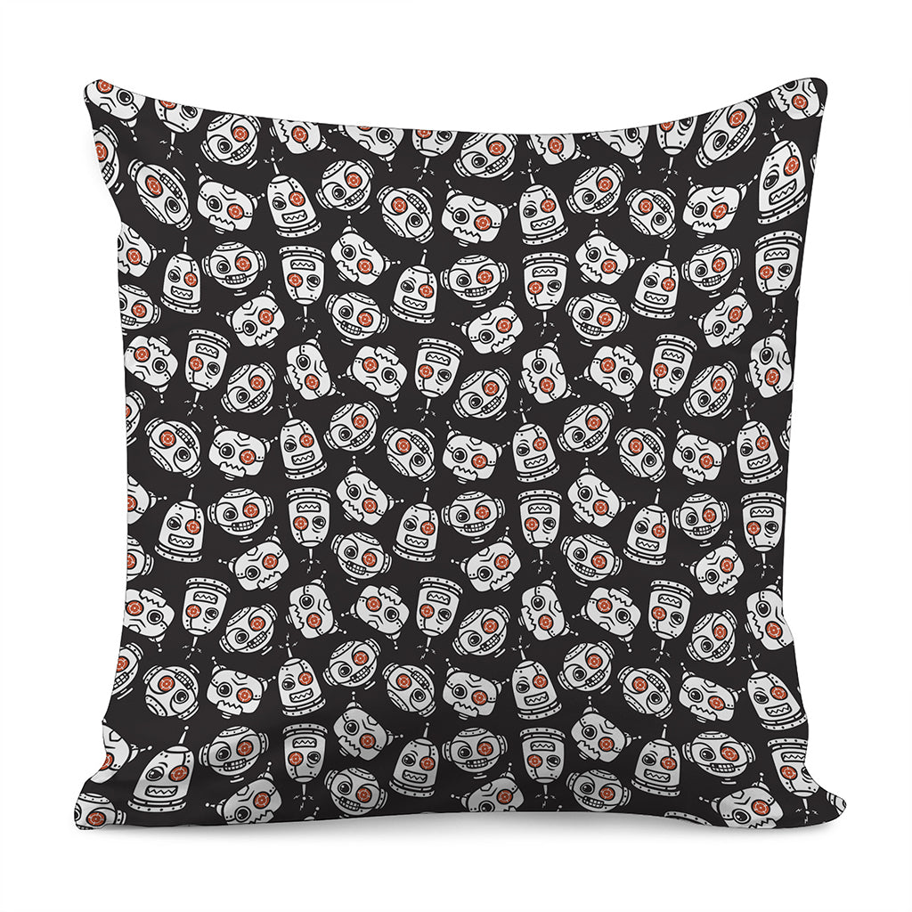 Angry Robot Pattern Print Pillow Cover
