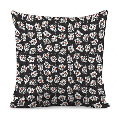 Angry Robot Pattern Print Pillow Cover