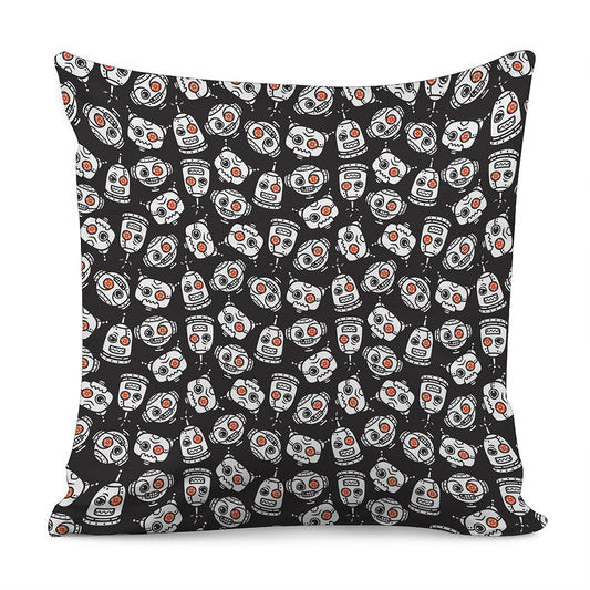 Angry Robot Pattern Print Pillow Cover