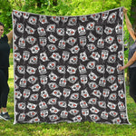 Angry Robot Pattern Print Quilt