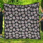 Angry Robot Pattern Print Quilt