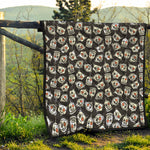 Angry Robot Pattern Print Quilt