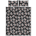 Angry Robot Pattern Print Quilt Bed Set
