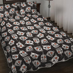 Angry Robot Pattern Print Quilt Bed Set