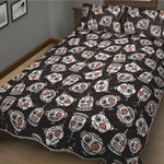 Angry Robot Pattern Print Quilt Bed Set