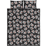 Angry Robot Pattern Print Quilt Bed Set