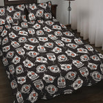 Angry Robot Pattern Print Quilt Bed Set