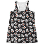 Angry Robot Pattern Print Women's Racerback Tank Top