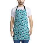 Angry Shark Pattern Print Apron