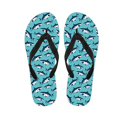 Angry Shark Pattern Print Flip Flops