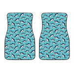 Angry Shark Pattern Print Front Car Floor Mats