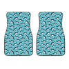 Angry Shark Pattern Print Front Car Floor Mats