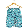 Angry Shark Pattern Print Men's Shorts