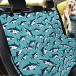 Angry Shark Pattern Print Pet Car Back Seat Cover