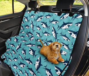 Angry Shark Pattern Print Pet Car Back Seat Cover