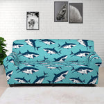 Angry Shark Pattern Print Sofa Cover