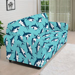 Angry Shark Pattern Print Sofa Cover