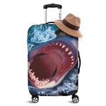 Angry Shark Print Luggage Cover