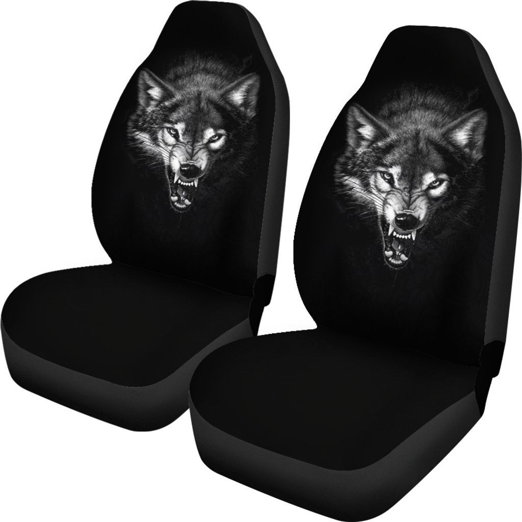 Angry Wolf Universal Fit Car Seat Covers GearFrost