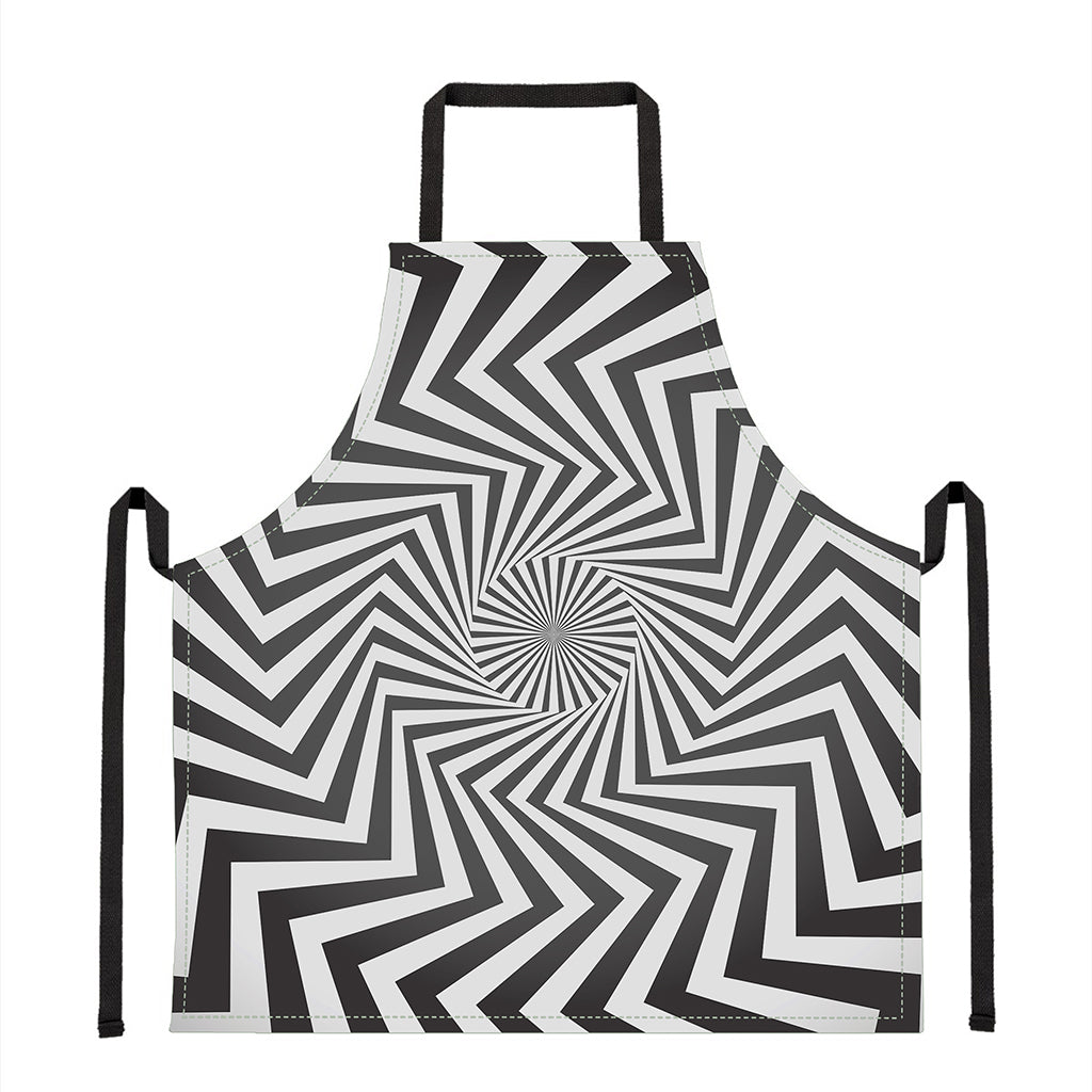 Angular Swirl Motion Illusion Print Apron