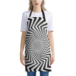 Angular Swirl Motion Illusion Print Apron