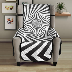 Angular Swirl Motion Illusion Print Armchair Protector