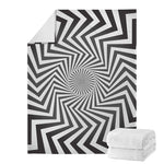Angular Swirl Motion Illusion Print Blanket