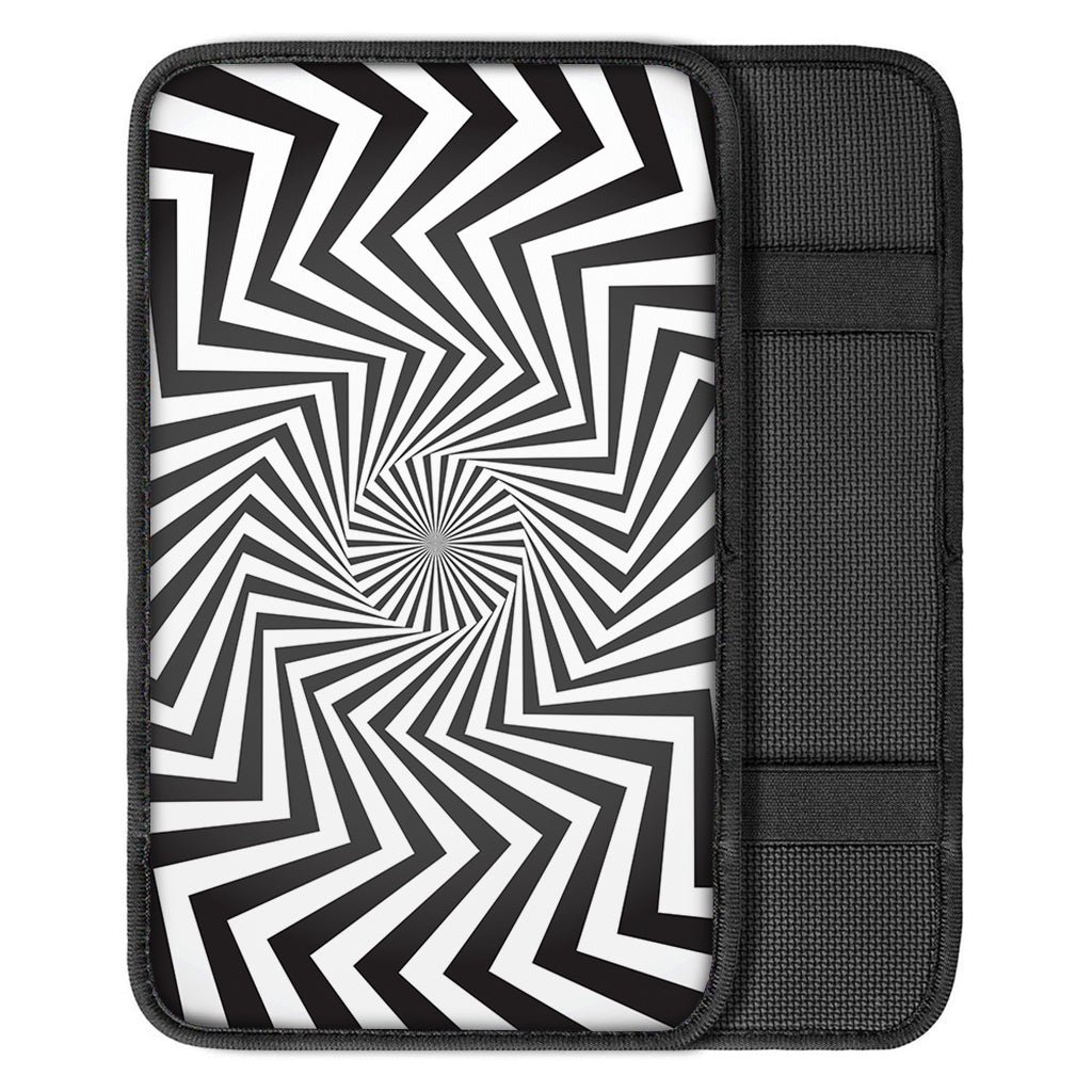 Angular Swirl Motion Illusion Print Car Center Console Cover