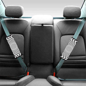 Angular Swirl Motion Illusion Print Car Seat Belt Covers