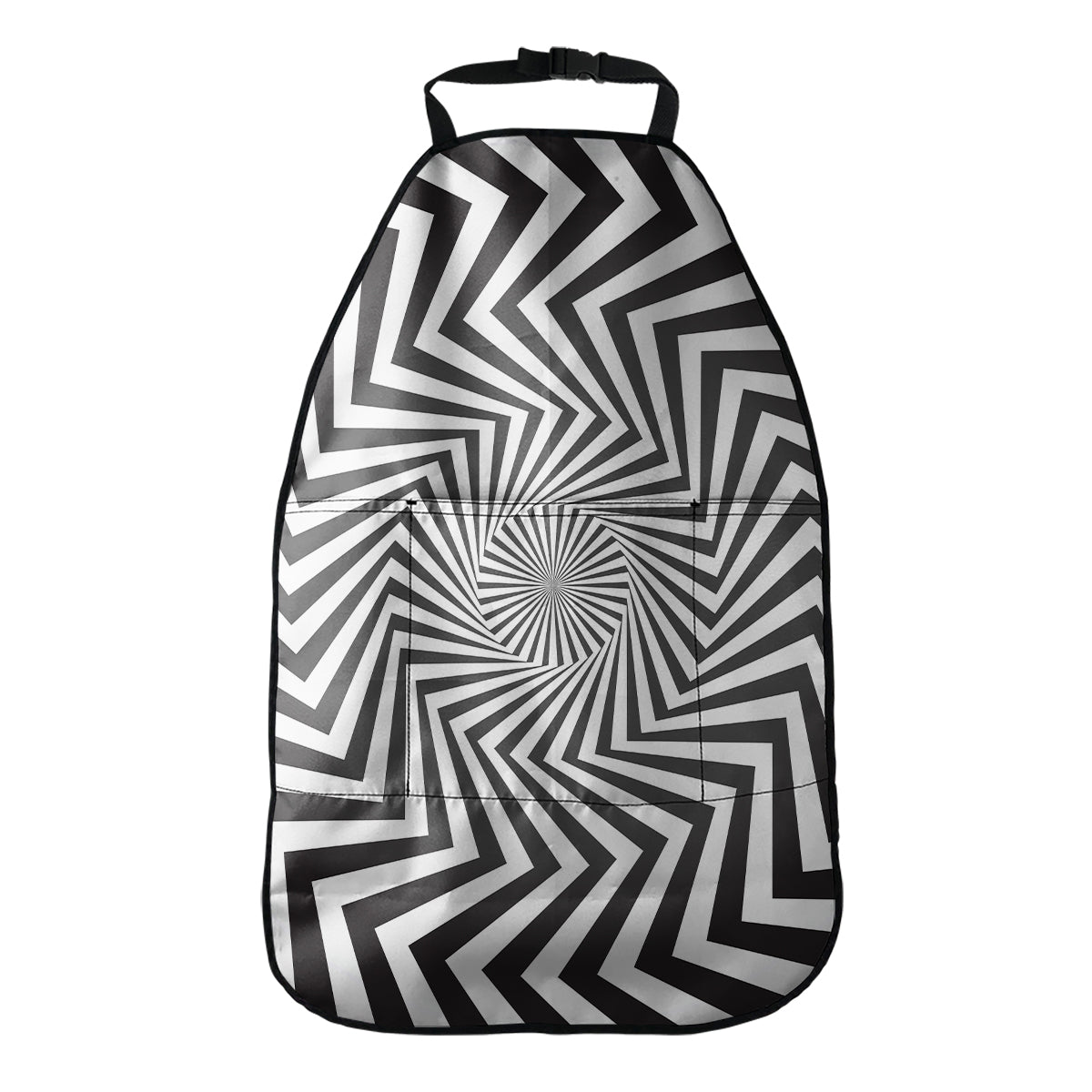 Angular Swirl Motion Illusion Print Car Seat Organizers