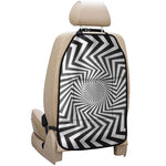 Angular Swirl Motion Illusion Print Car Seat Organizers