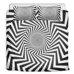 Angular Swirl Motion Illusion Print Duvet Cover Bedding Set