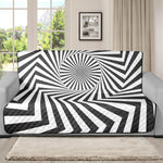 Angular Swirl Motion Illusion Print Futon Protector