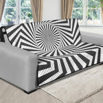 Angular Swirl Motion Illusion Print Futon Protector