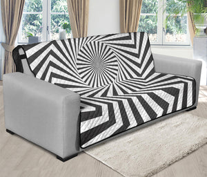 Angular Swirl Motion Illusion Print Futon Protector